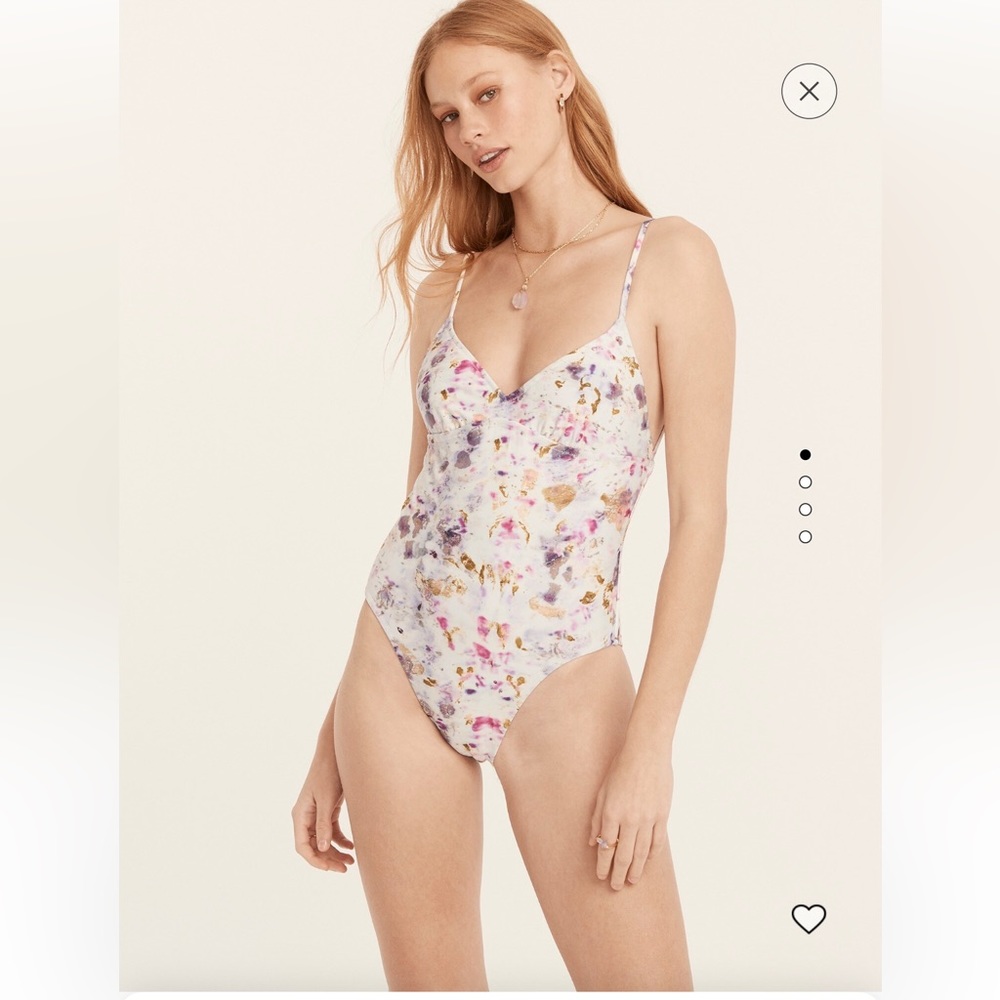 Strappy back plunge one-piece